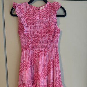 NWT Banjanan Iris Tiered Maxi Dress Pink Floral Print Size XS